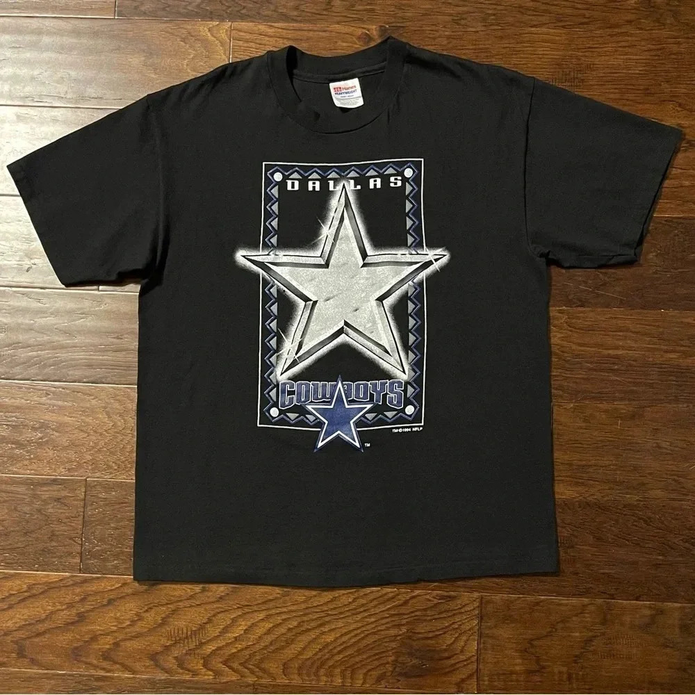 VTG 90s Hanes Heavyweight Single Stitch Dallas Cowboys T-Shirt USA